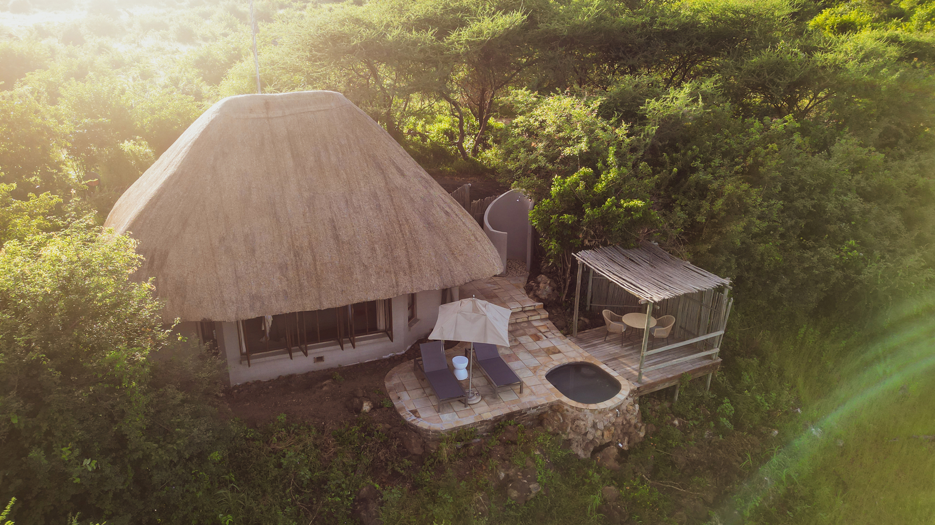 Web Machaba Botswana Ngoma Safari Lodge Aerial View Luxury Suite