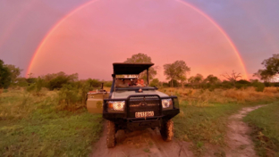 Botswana Okavango Delta Machaba Camp November Sighting Rainbow 4x4   Cover