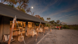 Machaba Safaris   Botswana Safaris   Gomoti Plains   Willdife Stories   September 2022   Banner   The Lodge At Dusk
