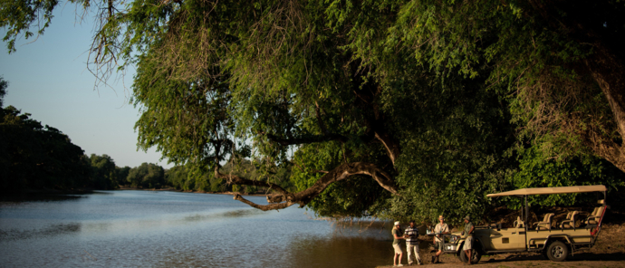 Zimbabwe Mana Pools Mana River Camp Lake