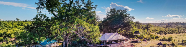 Machaba Zimbabwe Deteema Camp Aerial View Of Camp